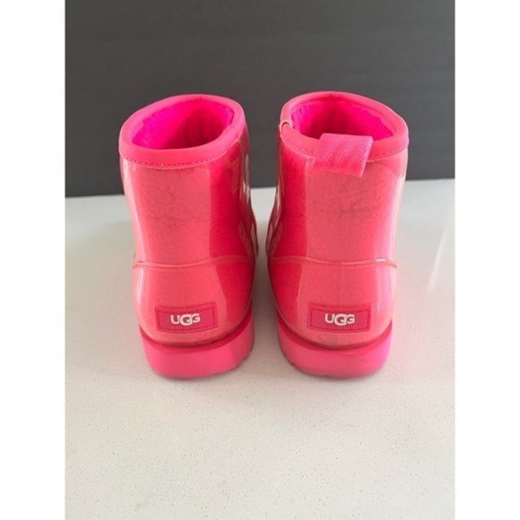 UGG kid's pink Classic short Clear Mini boots size 6/ EUR 38 - Picture 5 of 9